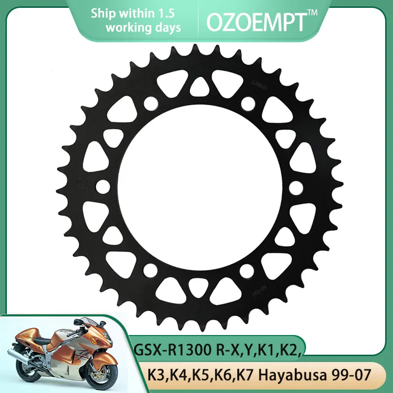 

OZOEMPT 530-40T Motorcycle Rear Sprocket Apply to VN800 C1-C2,E1-E6F Drifter GSX-R1300 R-X,Y,K1,K2,K3,K4,K5,K6,K7 Hayabusa