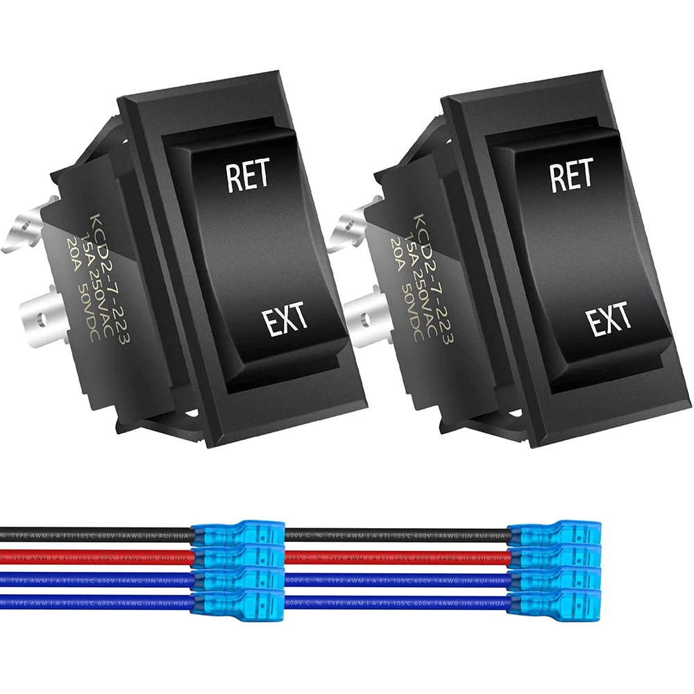 2PCSReversePolarityRockerSwitchMomentary30A12VPolarity