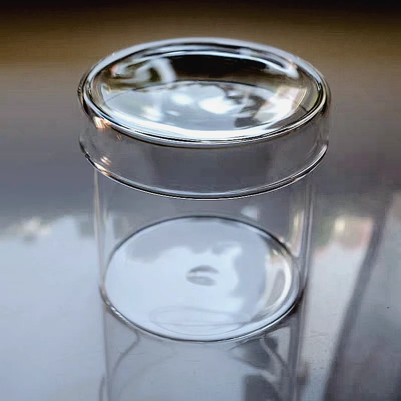 Cylinder Glass Vase with Lid