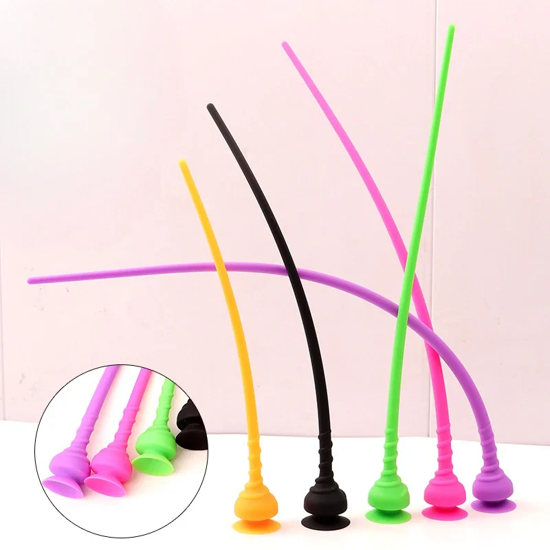 Penis Sex Toys 5 Colors Silicone Horse Eye Stick Penis Plug With Suction Cup Urethra Beads Urethral Stimulator Masturbation Sex Toy for Men Gay