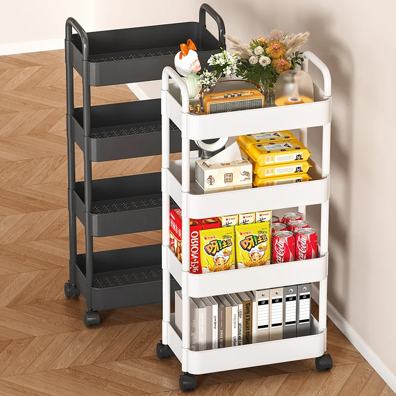 Rolling Storage Cart with Wheels Detachable Utility Storage Basket Organizer Shelves for Bathroom Kitchen