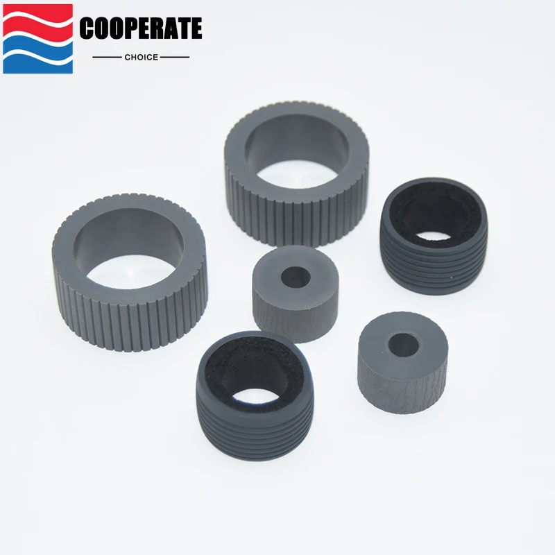 2Set Scanner Pick Up Rullo Freno In Gomma Per Pneumatici Per Fujitsu Fi 7600 Fi 7700