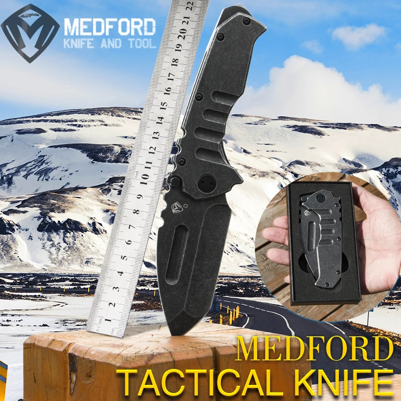 

HUANGFU Heavy duty folding knife all steel handle pocket knife camping hunting fruit knife EDC tool outdoor knife tactical knife