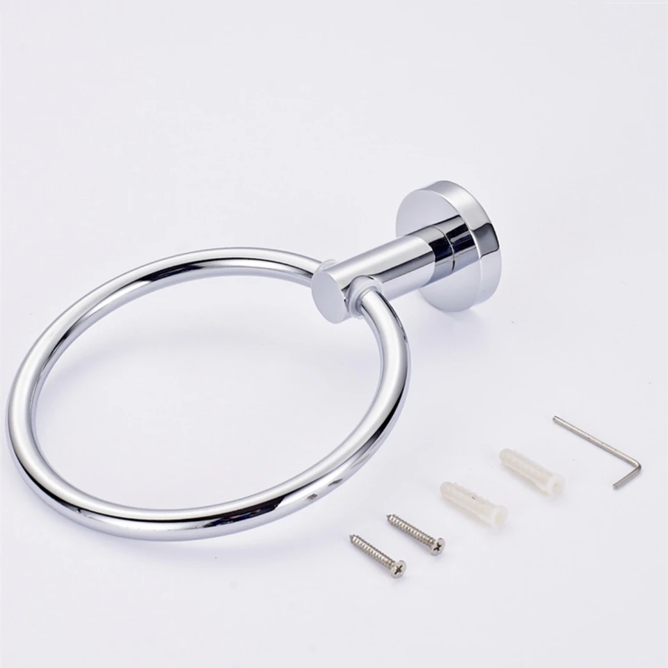 Anello per asciugamani, accessori per il bagno, anello per asciugamani da parete, semplice portasciugamani rotondo in acciaio inossidabile, per bagno e cucina (oro