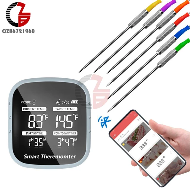 Smart Digital Wifi Bluetooth USB BBQ Grill Thermometer Wireless Food Meat  Thermometer With Oven Probe For Kitchen Cooking - AliExpress