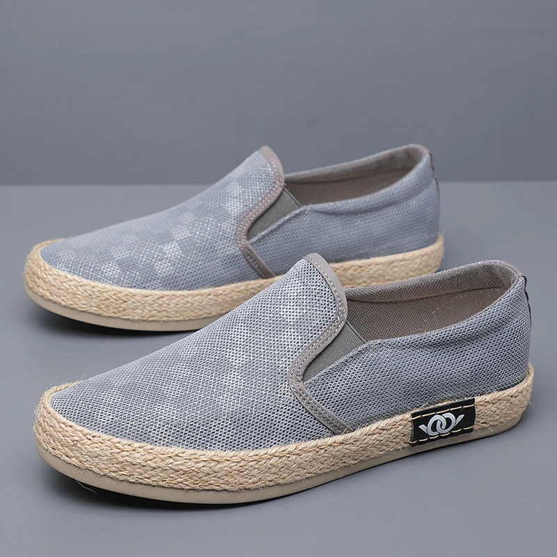 2023 Men's Canvas Shoes Hot Sale Lightweight Comfortable Low-cut Vulcanized Shoes Men Espadrille Non-slip Casual Shoes Men Flats 6
