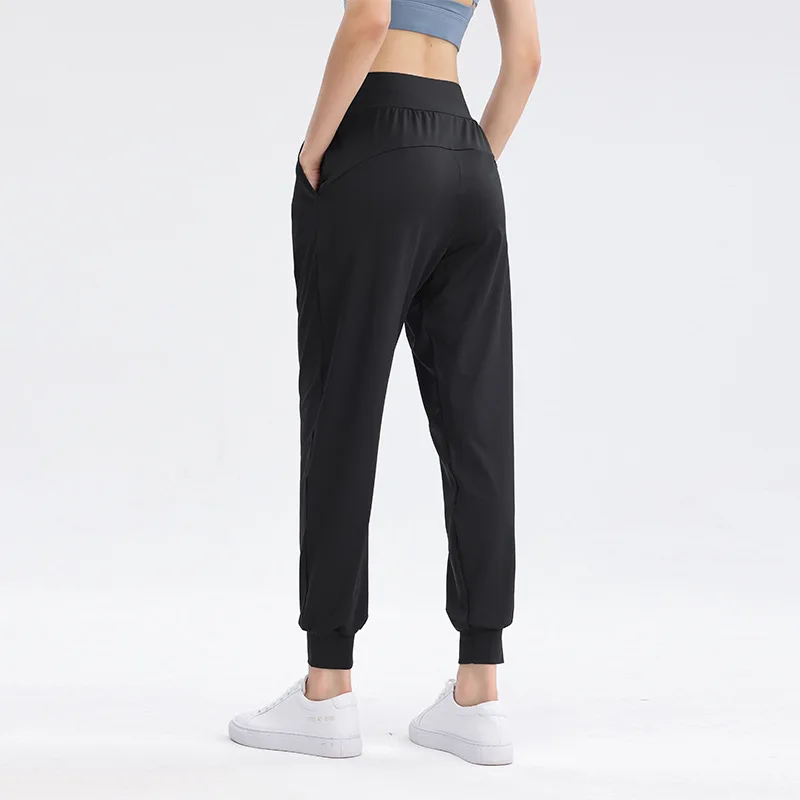 Moisture Wicking High Waist Fitness Joggers Yoga Pants Women Stretchy  Running Workout Sport Trousers Loose Breathable Sweatpants