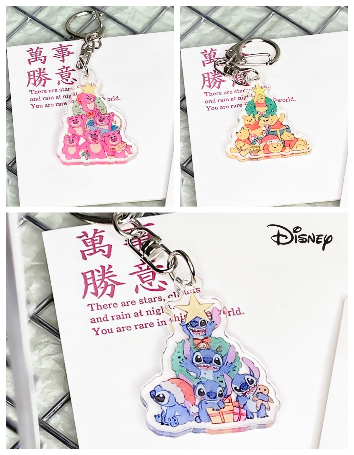 

Disney Stitch Keychain Cartoon Action Anime Figures Sitich Ariel Doll Toys Cute Backpack Car Pendant Ornaments Childrens Gifts