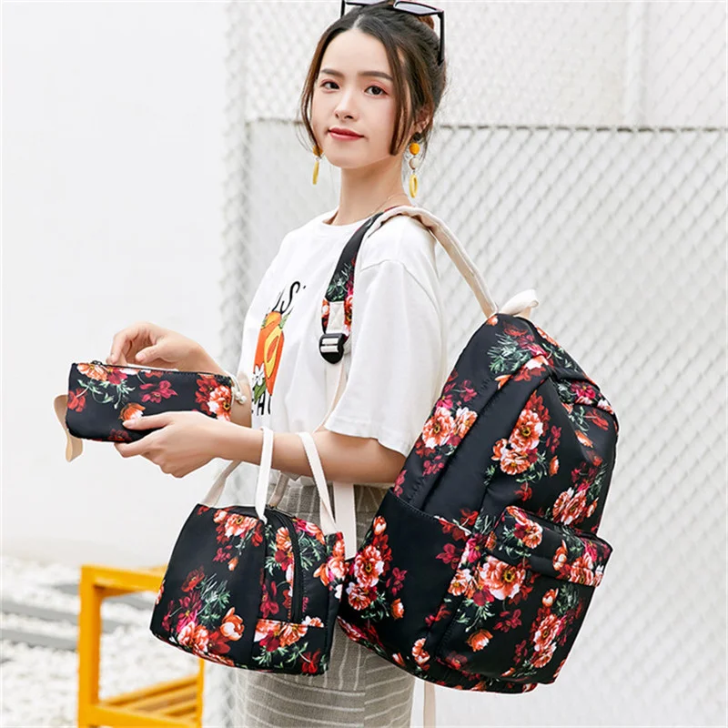 3pcs-set-floral-school-bags-for-teenage-girls-ethnic-flower-lightweight-backpack-products-kids-pencil-bag-set
