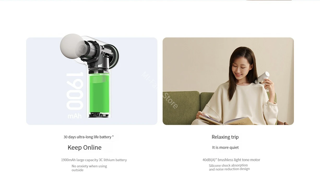 Xiaomi Mijia Mini Fascia Gun 2C Massager - (MJJMQ03YM) description image 11