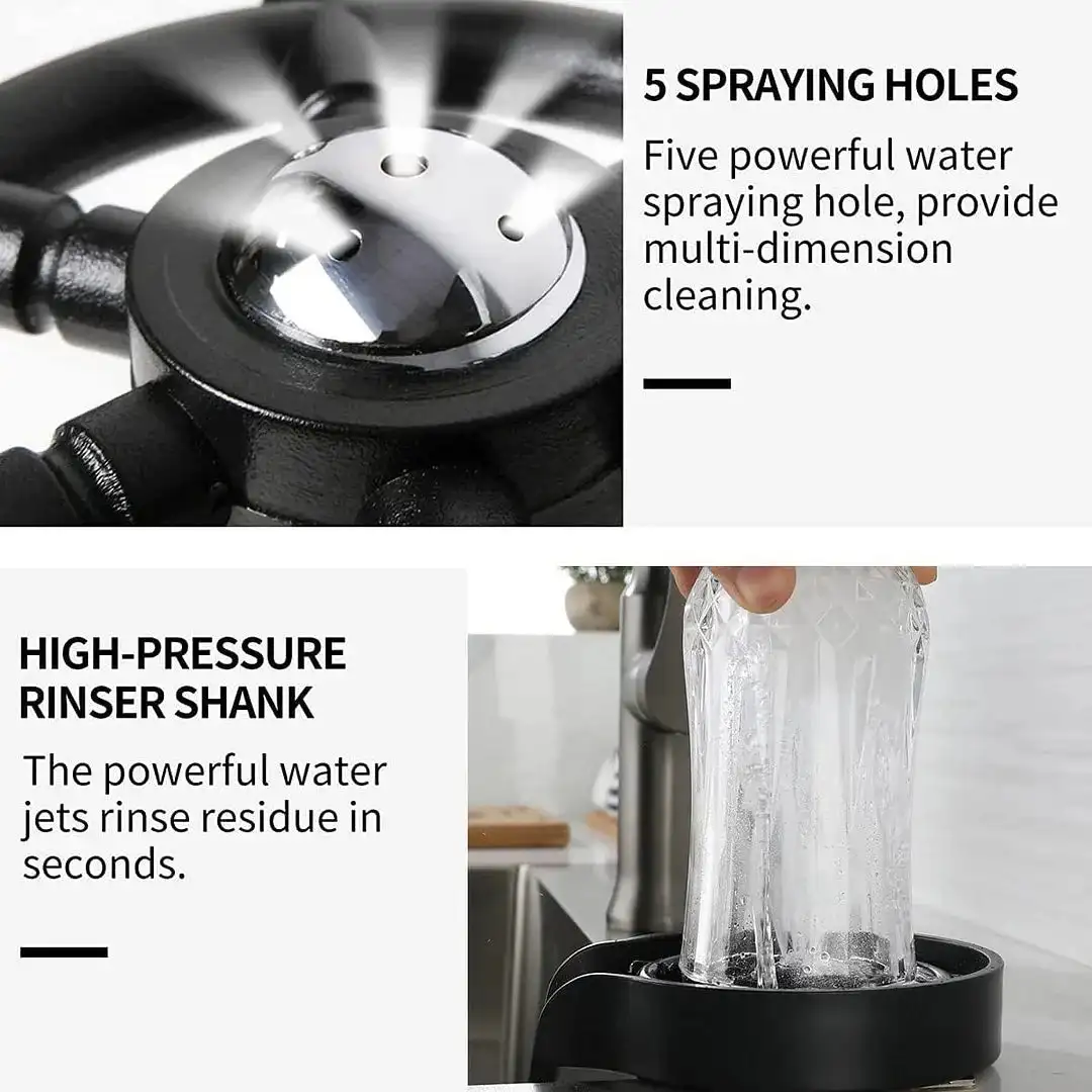 Faucet Glass Rinser Cup Cleaner Automatic Cup Washer Bar Glass Rinser Kitchen Tools for Beer Milk Tea Coffee Pitcher Cleaner