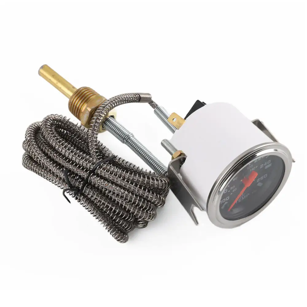 2인치 52mm 자동차 개조용 기계식 수온계 40-120 ℃ /100-250 ℉   12V NPT 1/2 전기 장비 제품
