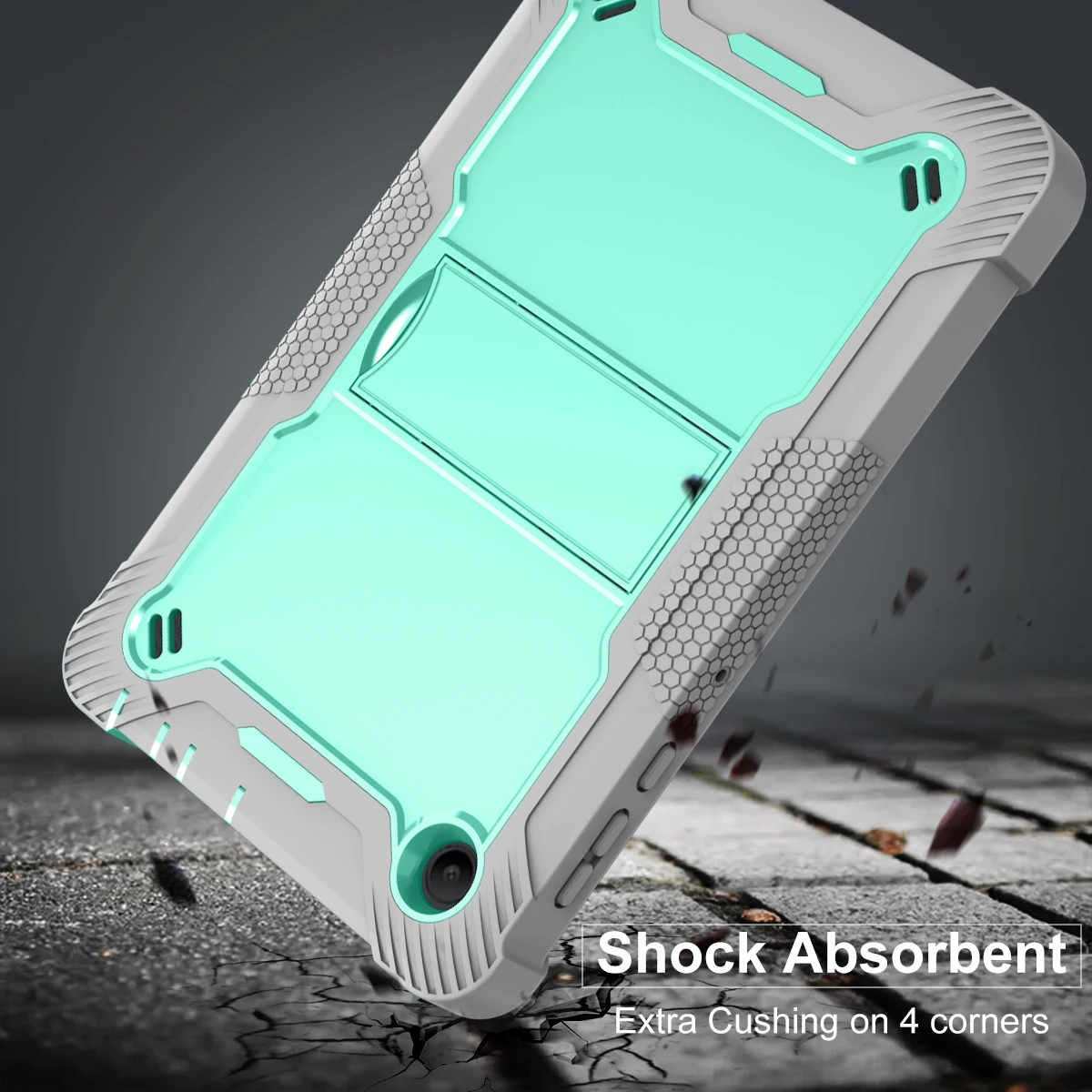 Durable Hybrid Armor Stand Case for Tablets - Shockproof, Kid-Friendly Silicone Protection
