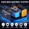 Solar Generator 1075Wh Portable Power Station with Solar Panel Included Solar Powered Generator LiFePO4 (LFP) Battery with 5