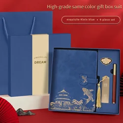 Premium Notebook Gift Box Set - Elegant Customized Gift with Bookmarks and Pens - Other (Navy Blue)