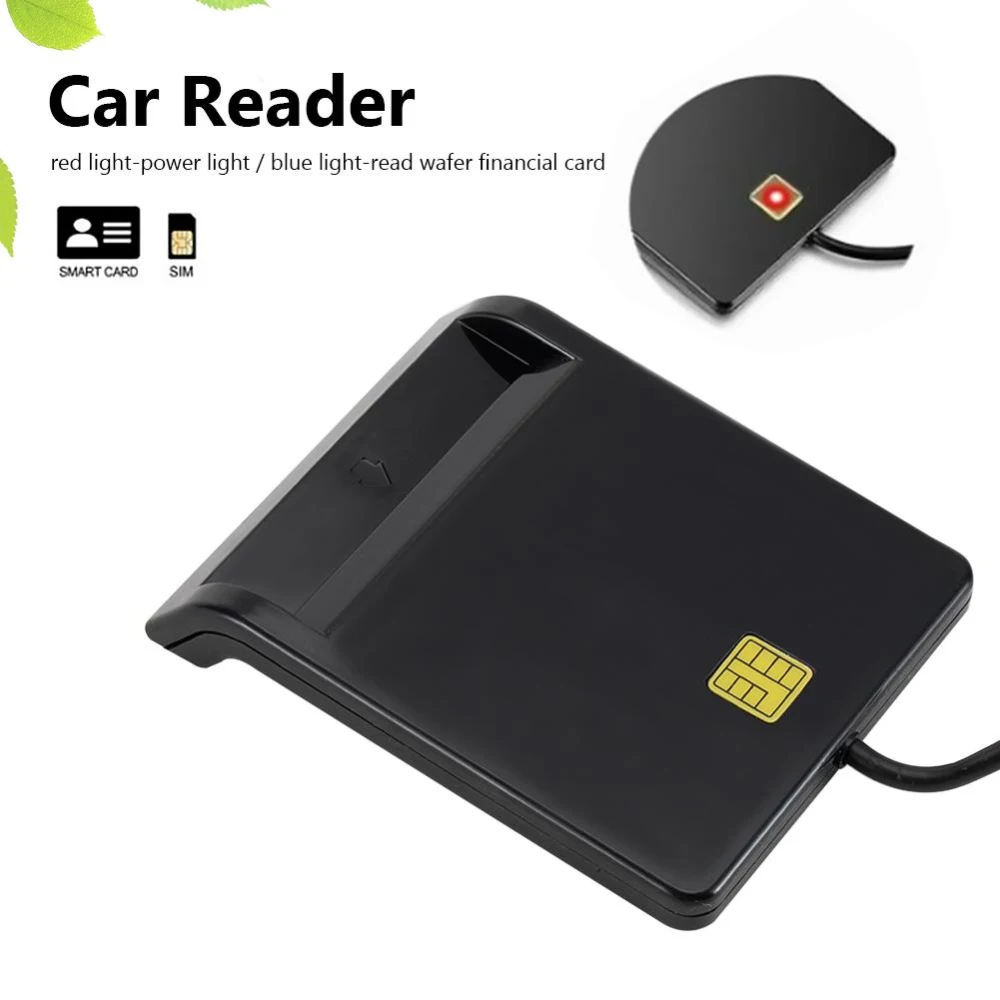 Grwibeou USB 스마트 카드 리더, 은행 카드용 IC/ID EMV 카드 리더, 윈도우 7, 8, 10, 리눅스 OS용 하이 퀄리티, USB-CCID ISO 7816