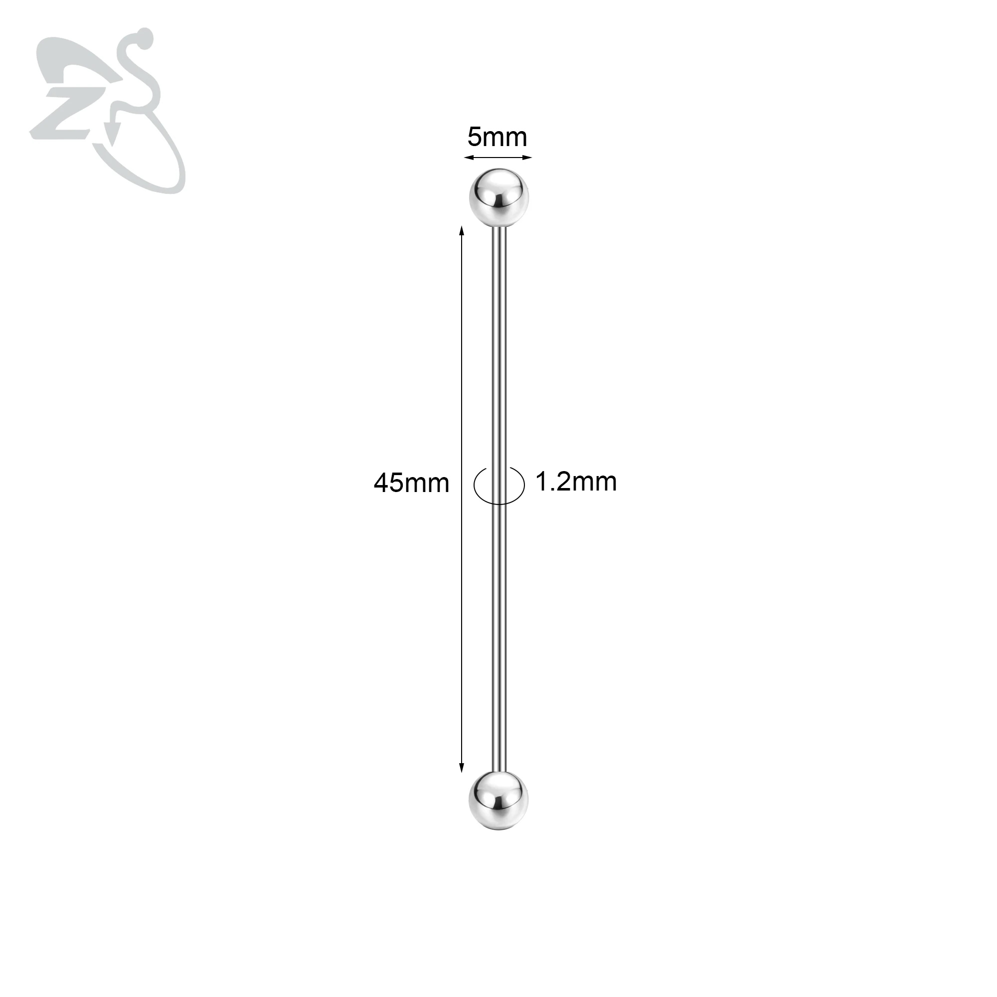 Elegant 316L Surgical Steel Spike Barbell Earrings