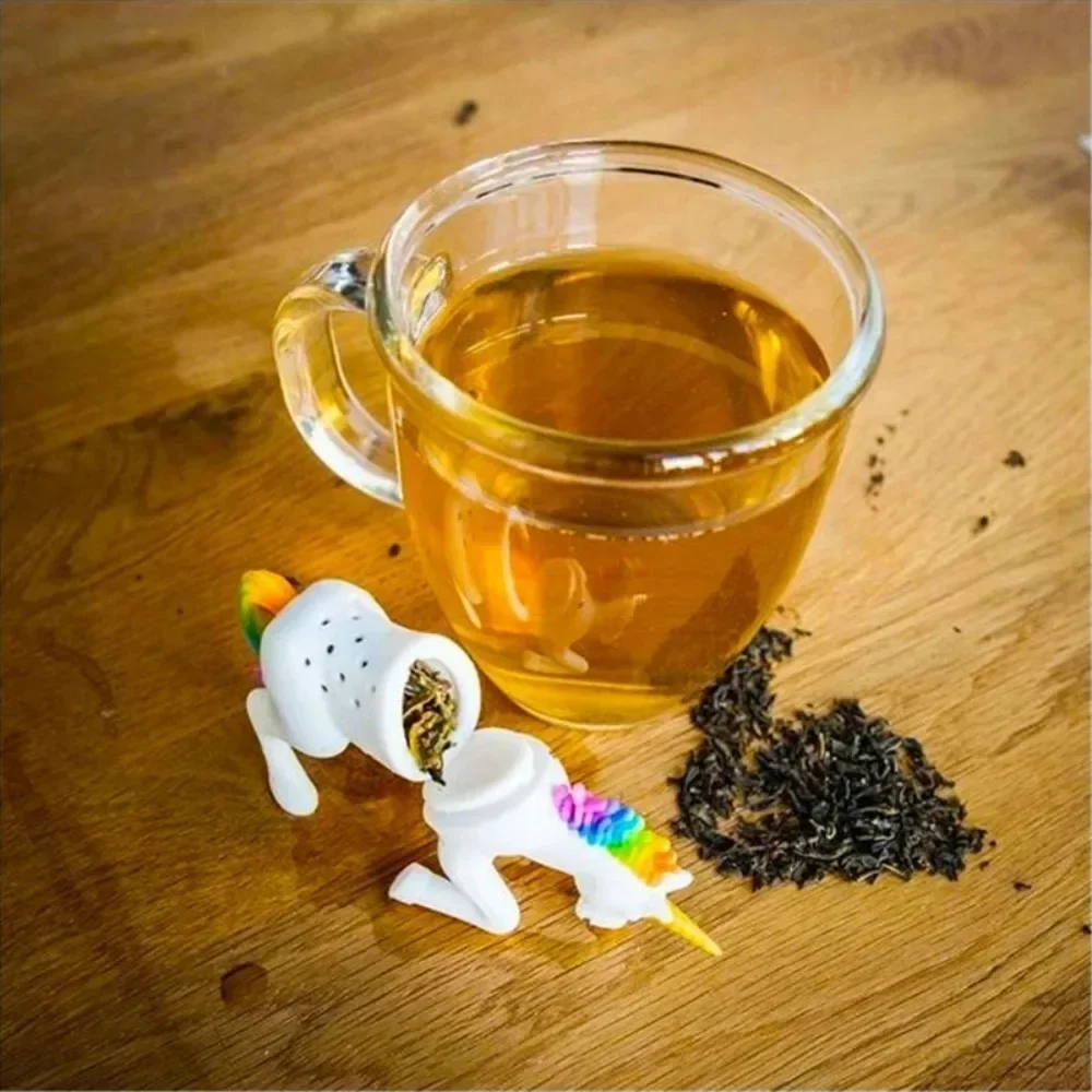 Unicorn Shape Tea Infuser Strainers Food Grade Creative 1 Pcs Diffuser Tea Bag Filter Loose Leaf Herbal Spice Filter Silicone