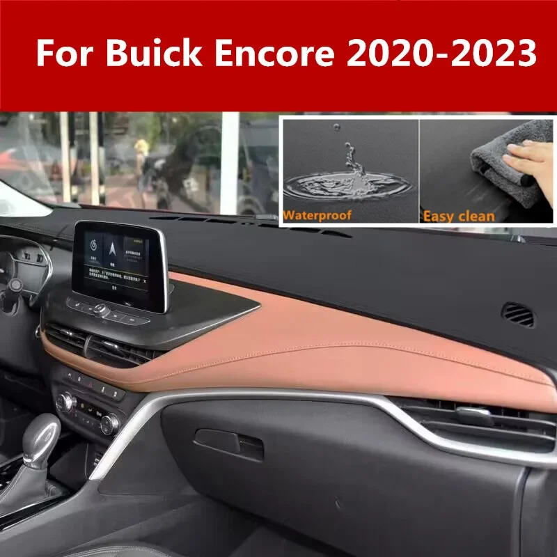

PU Leather LHD Dashboard Cover Dash Pretector Anti-Slip Mat Trim Dashmat Carpet For Buick Encore 2020 2021 2022 2023