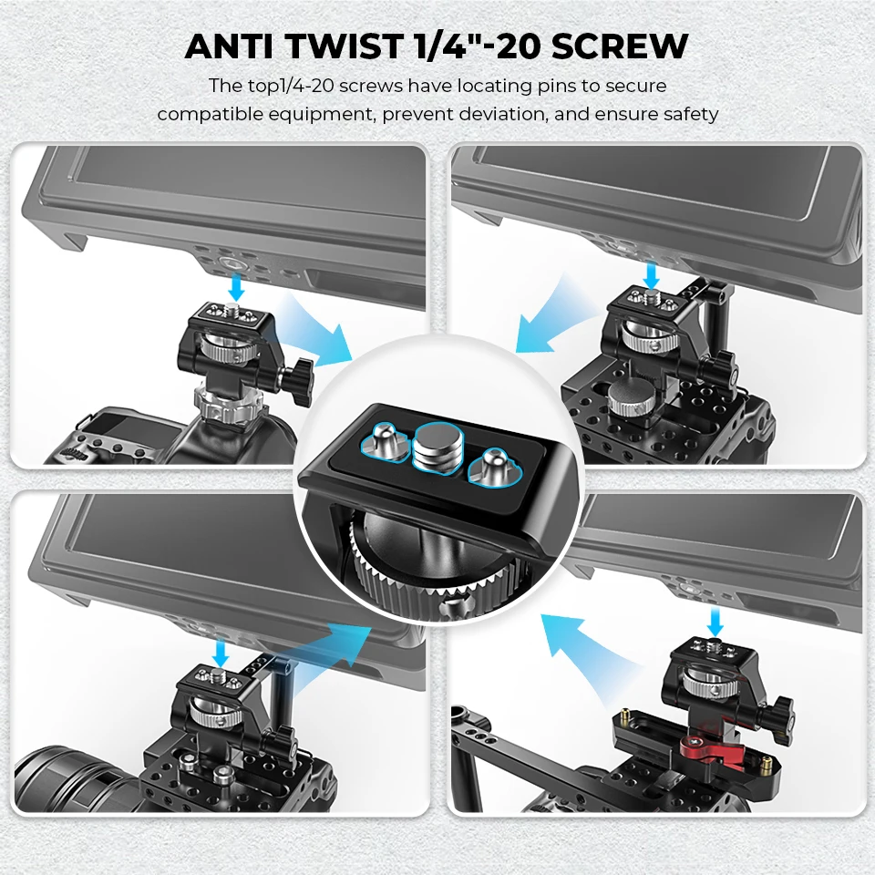 Monitor Mount Swivel and Tilt Adjustable Monitor Holder Support with 7cm NATO Ra