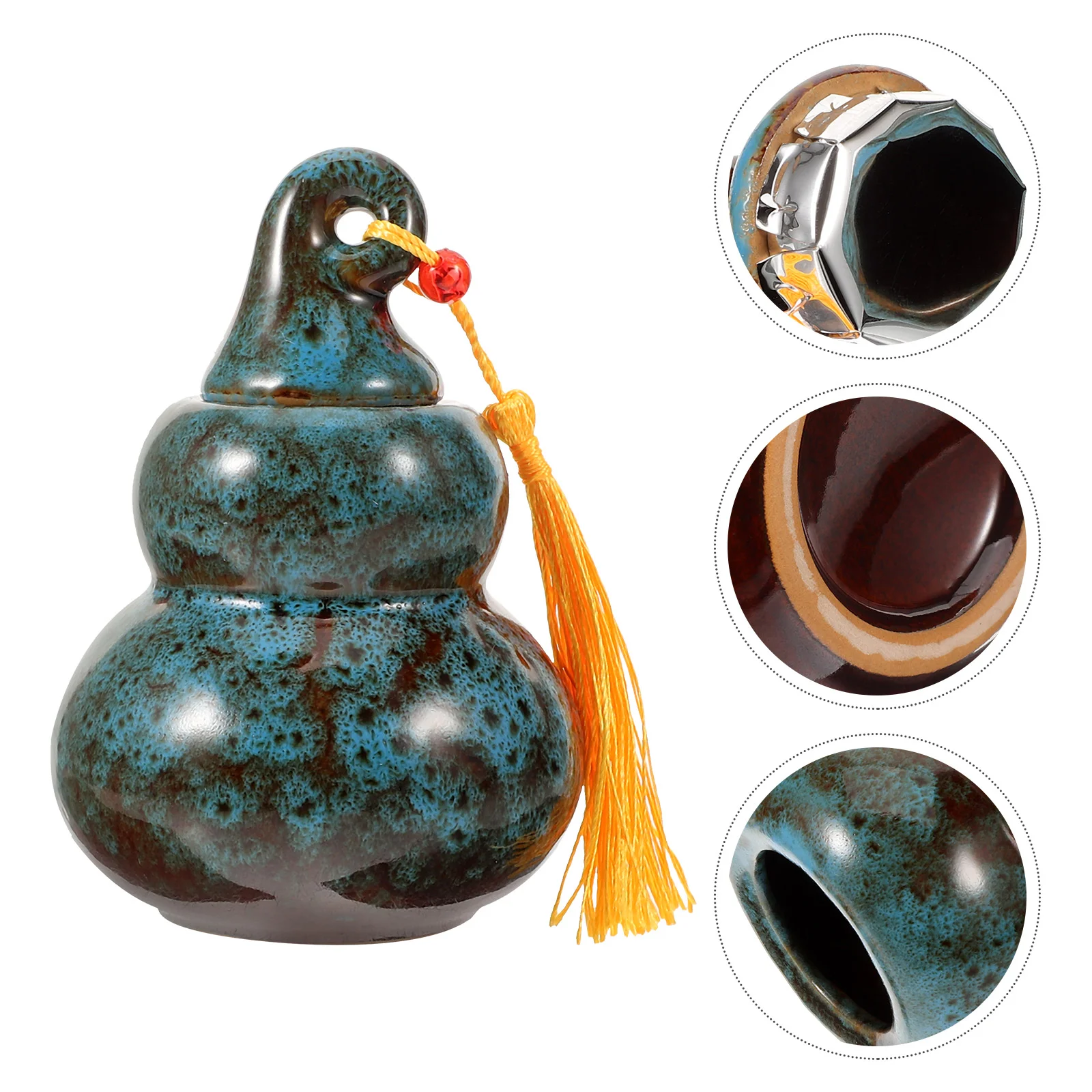 

Gourd Shaped Memorial Pet Urn Ceramic Pet Ashes Cinerary Container Keepsake Urn