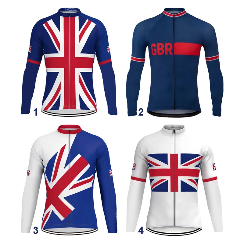 2022 UK Cycling Clothes Long Sleeve Jersey Jacket MTB Road Shirt Sport