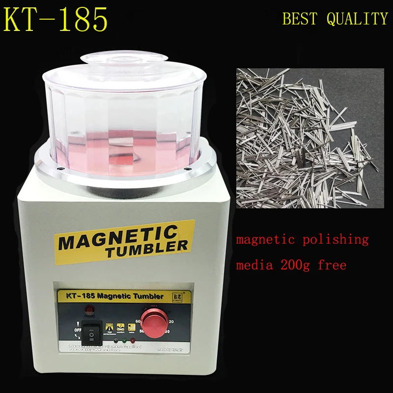 KT 185 Magnetic Tumbler Jewelry Polisher Finisher Finishing Machine, Magnetic Polishing Machine AC 110V/220V