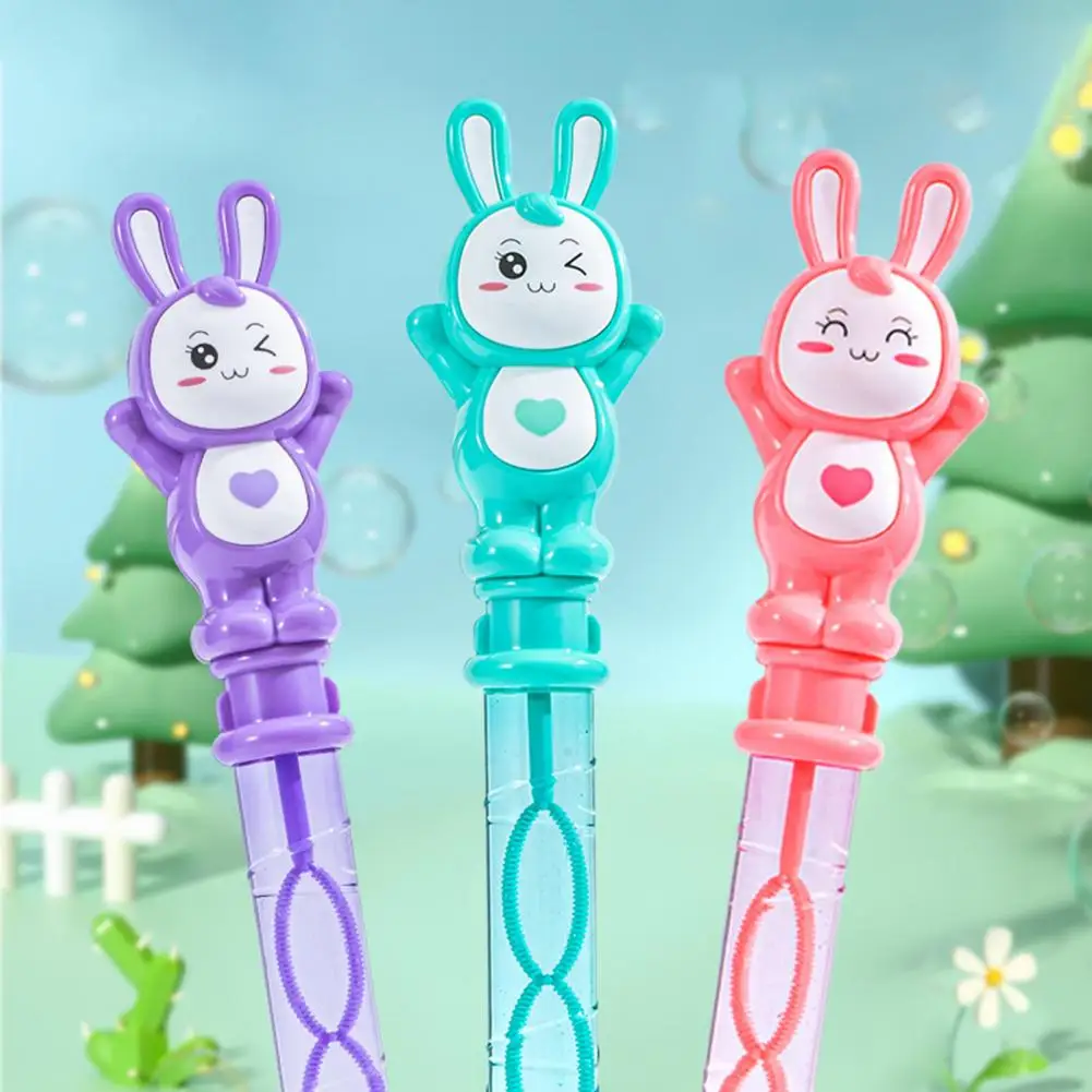 

Bubble Blower Cartoon Rabbit Multiple Holes Leak-proof Safe Adorable Entertainment Vivid Color Small Animal Bubble Wand Summer T