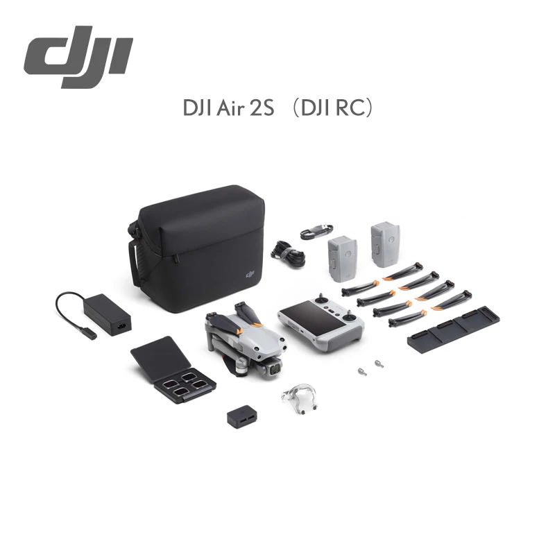 DJI 매빅 에어 2S 플라이 콤보 DJI RC 카메라 드론, 1 인치 CMOS 센서 포함, 5.4K 비디오, 12km, 1080p 전송, 장애물 감지, 신제품