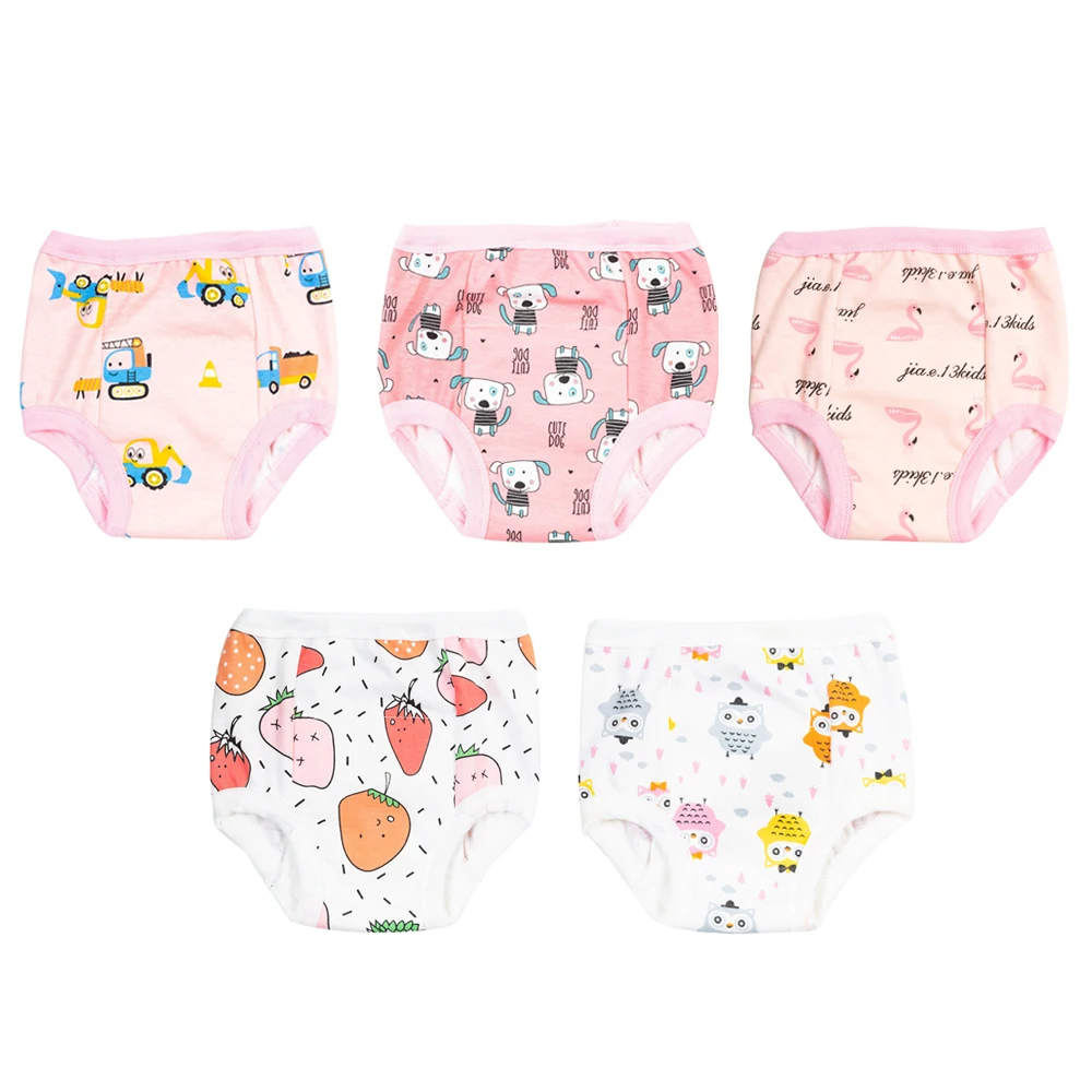 

5PCS/Lot Baby Training Nappy Underwear Baby Pamper Pants Baby Cotton Trainers 6 Layers Learning Pant Diaper Baby Training Pants