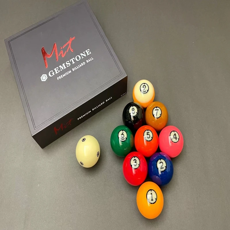 Mit Gemstone Premium Billiard Ball Set, 2-1/4 Inch, 16 Balls for Pool Tables, Professional Pool Balls