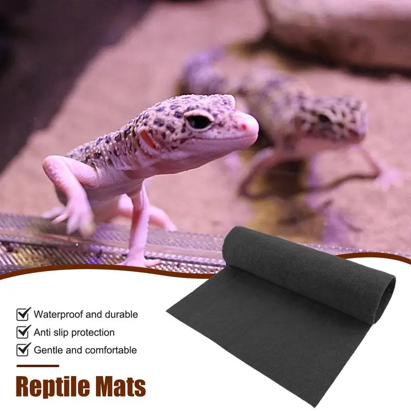 Reptile Carpet Non-Adhesive Reptile Terrarium Bedding Substrate Liner Safe And Comfortable Reptile Cage Mat For Snake Gecko 2