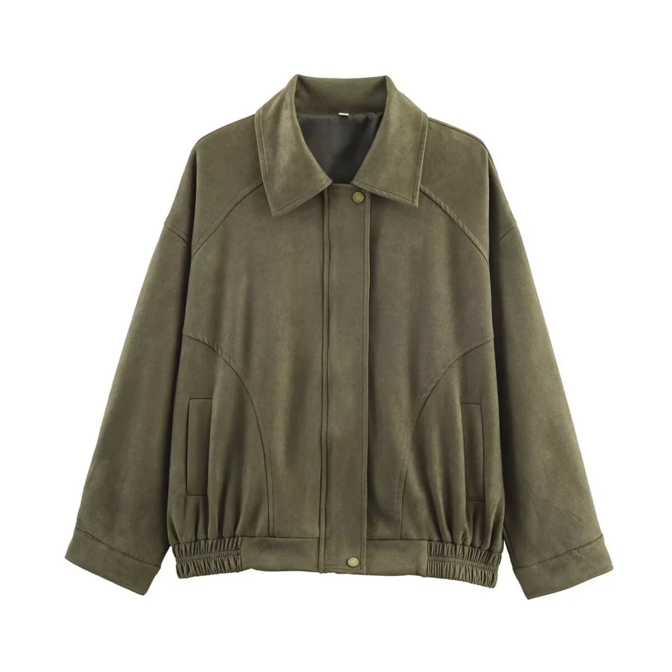 Women Vintage Style Jacket Coat Autumn Winter Fashion Long Sleeve Zipper Turn-Down Collar Jackets Female High Street Short Coat