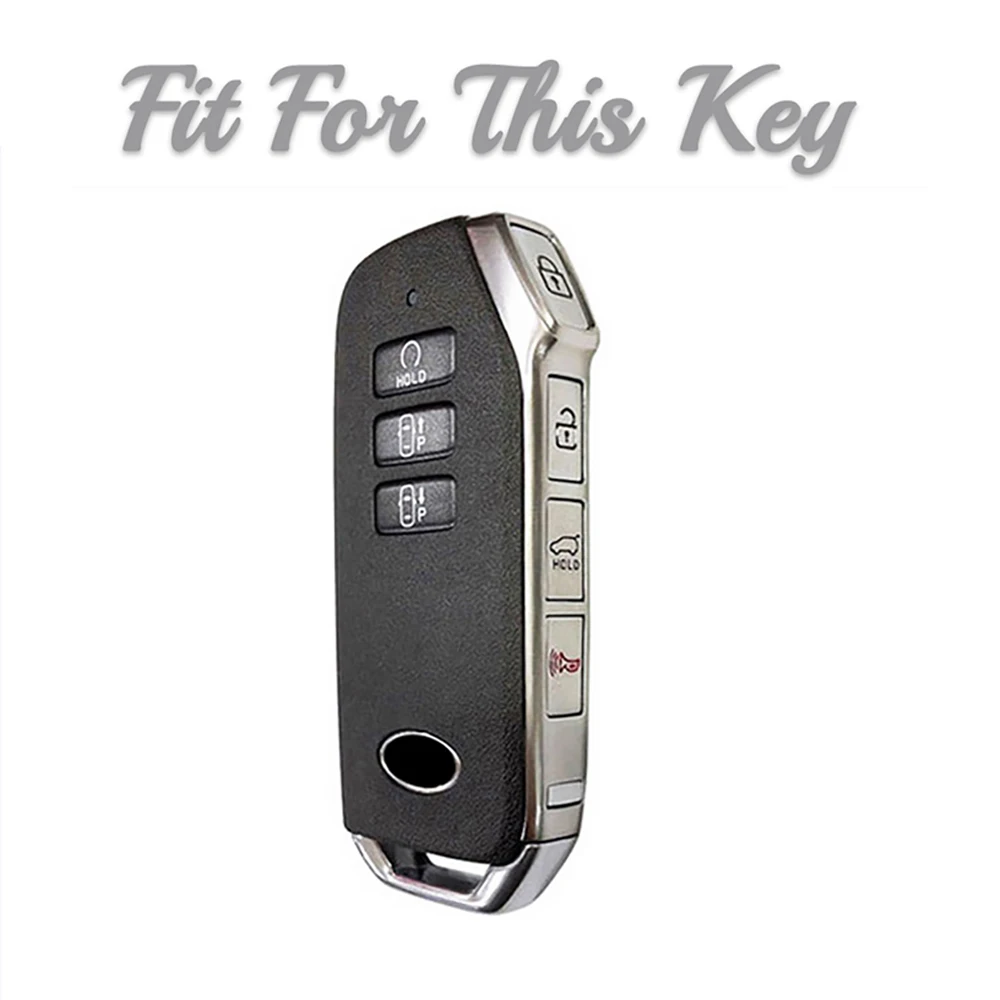 Key Case Key Case Cover Car Key Shell Flip Key Fob Shell Gold 7 Button Tpu Car Key Case Cover for Kia Sportage Niro Hybrid Sorento MQ4 EV6 GT-Line K8 V6