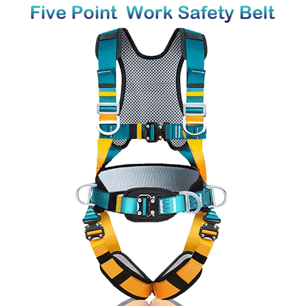 High Altitude Work Safety Harness Full Body Five-point Safety Belt Outdoor  Climbing Training Work Construction Protect Equipment