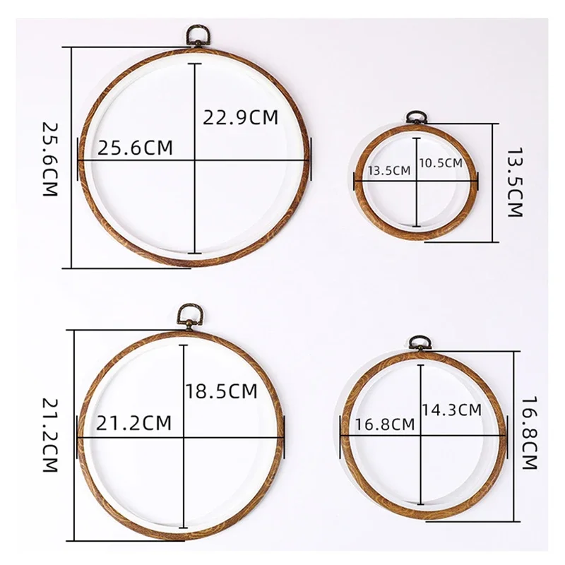 2X 3-12 inch Wooden Bamboo Embroidery Frame Oval Embroidery Hoop Ring Cross  Stitch Machine DIY Needlecraft Household Sewing Tool - AliExpress