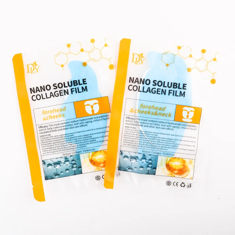 3/4pcs Soluble Collagen Film Paper Full Facial Mask Cloth Anti-Aging Face Neck Filler Collagen Firming Lifting Face Care 6