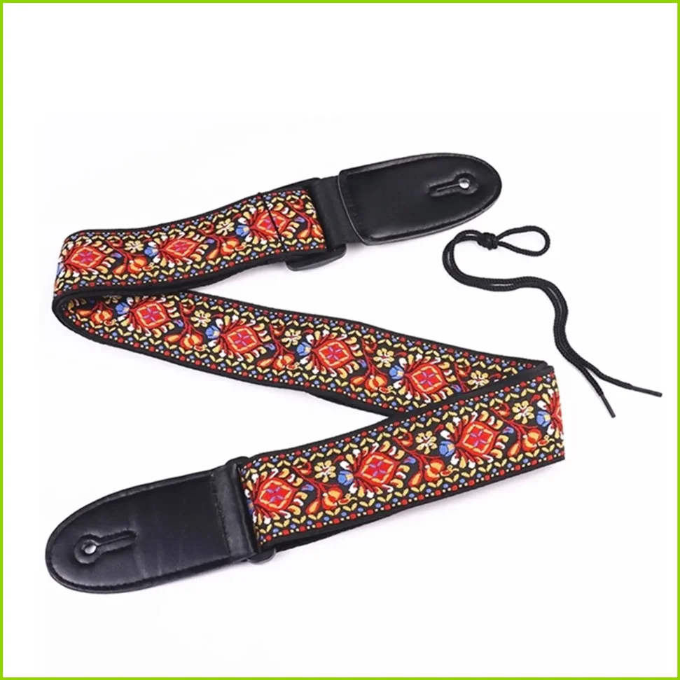 Vintage Ethnic Style Embroidered Adjustable Guitar Strap