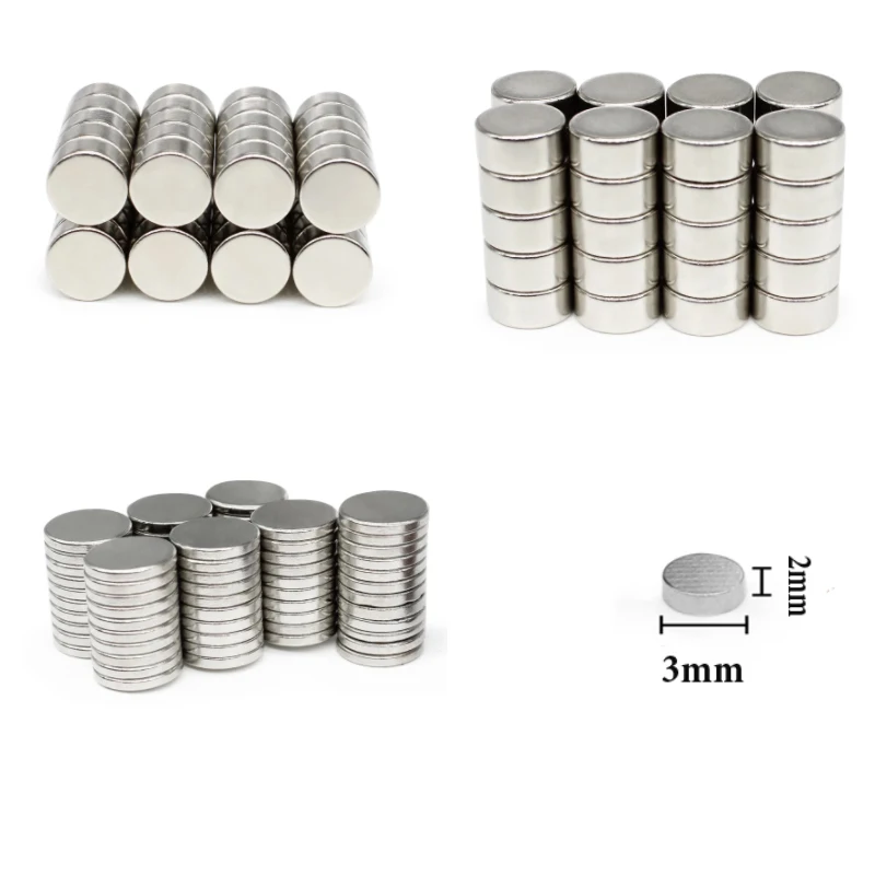 50/100Pcs Magnet Small Round Magnet Strong magnets Rare Earth Neodymium Magnet 3mm Diameter 1/2/3/4/5/10mmThick