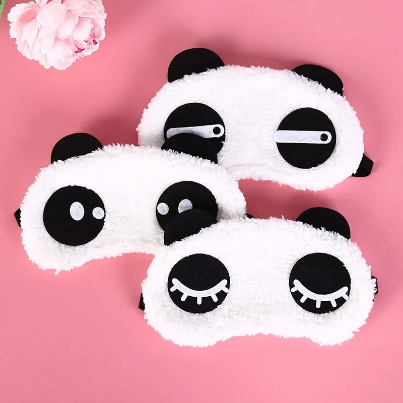 Eye Mask Health Care Tools Cute Face White Panda Eye Mask Eyeshade Shading Sleep Cotton Goggles 3 Styles