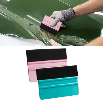 Felt Edge Squeegee Window Tinting Tool Car Vinyl Wrap Scraper Plastic Spatula Scratch Free Film DIY Squeegee Wallpaper Smoothing