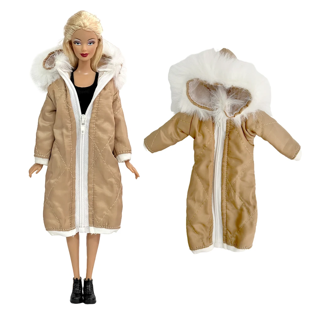 1 Pcs Winter Warm Wear Long Coat for Barbie Doll Outfit Hoodie Dress  Clothes Parka For 1/6 BJD Doll Jacket 1:6 Dolls Accessories _ - AliExpress  Mobile