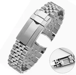 Luxury Jubilee Watch Band Bracelet for Men - Premium Replacement Strap for Rolex Watches (Silver)
