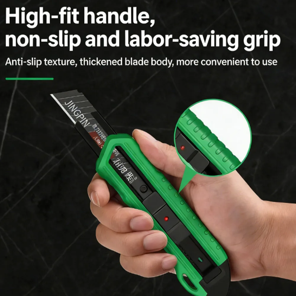 고탄소강 블레이드 유틸리티 나이프 내구성 있는 산업용 교체 가능 사무용 미술 학생용품 스테인리스 스틸 종이 절단기