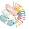 Free Personalized Name Or Logo Baby Feeding Spoons Set Toddler Training Weaning Sticky Spoon Tableware Baby Shower Gifts 6