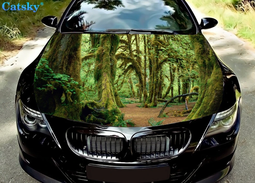 

Earth - Forest Car Hood Vinyl Stickers Wrap Vinyl Film Engine Cover Decals Sticker Car Accessories Car Hood Protector