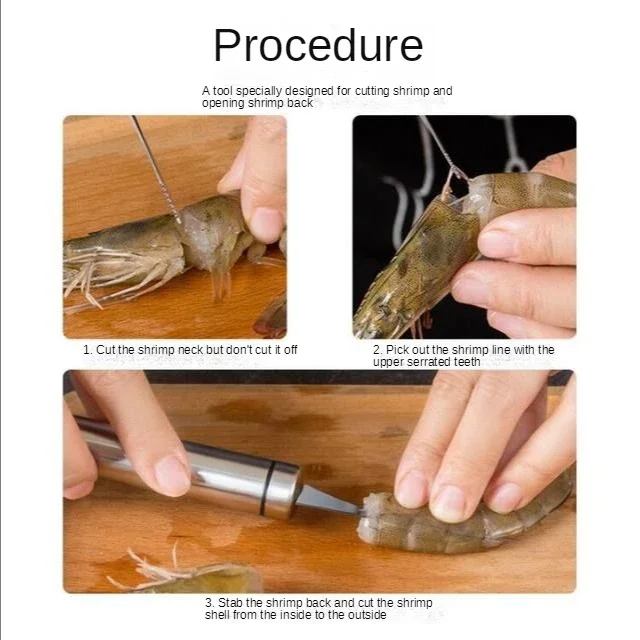 Shrimp Line Knife Is A Professional Tool for Peeling Shrimp, Removing The Back of Shrimp, and Picking Shrimp Lines