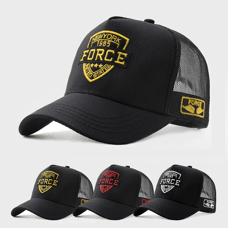 여름 남성 메쉬 야구 모자 야외 스포츠 편지 Snapback 모자 여성용 unisex 통기성 모자 힙합 트럭 모자 여름 남성