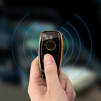 Custodia per Chiave/telecomando per Mercedes Benz w204 w205 W177 CLA E S GLC300L E260L GLE E320 E260 E43 classe accessori Auto Shell - Copertura della cassa chiave dell automobile di TPU per Mercedes Benz w204 w205 W177 CLA