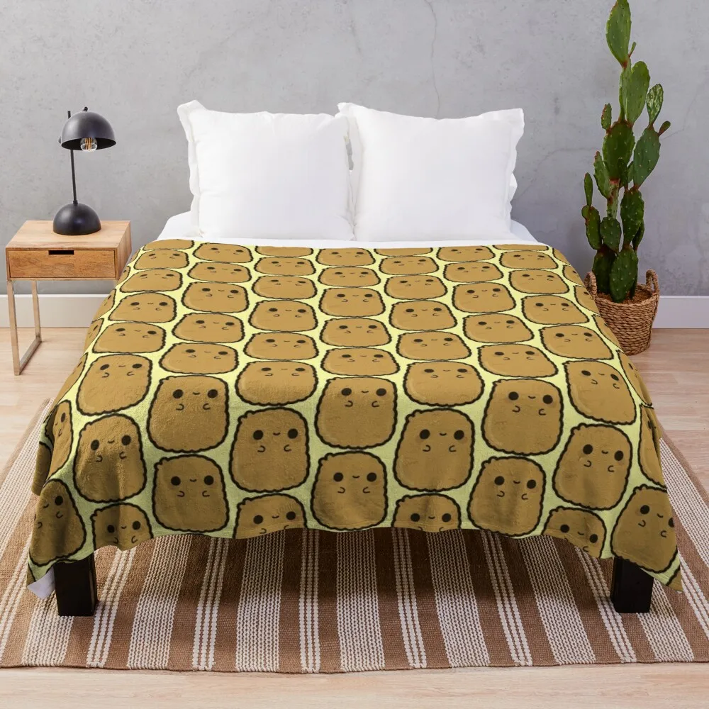 

Cute chicken nugget Throw Blanket Woven Blanket Furry Blanket Hairy